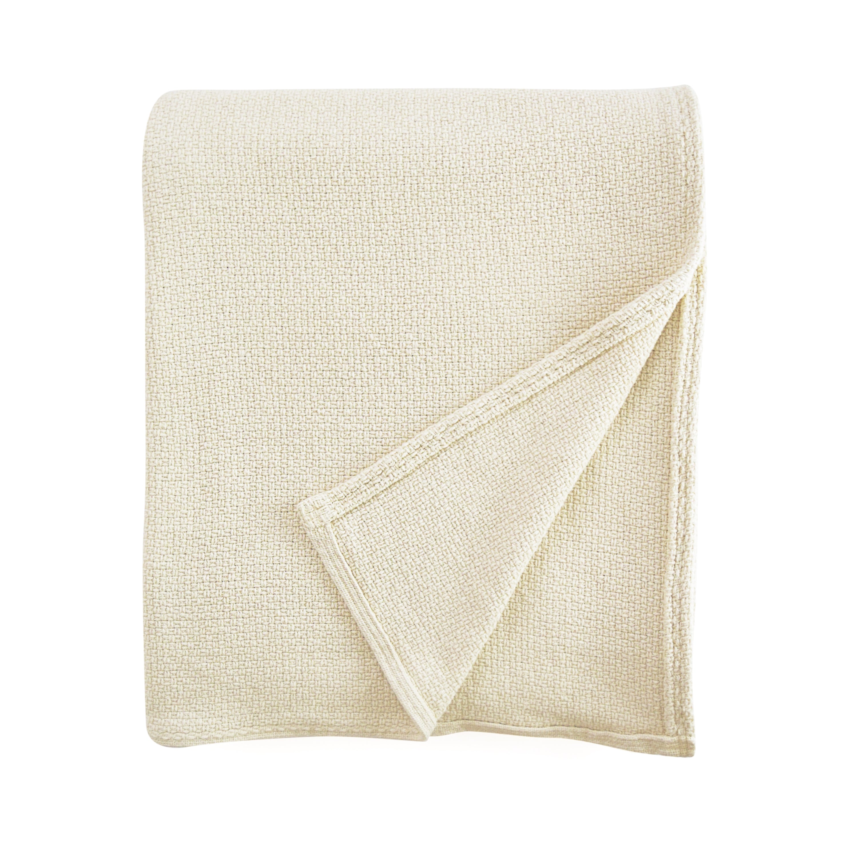 Basketweave Cotton Blanket - King Size